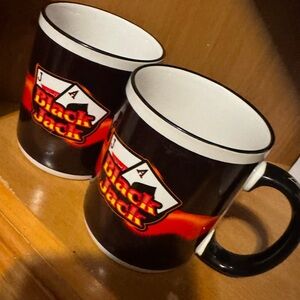 Black Jack Themed Coffee Mug Set